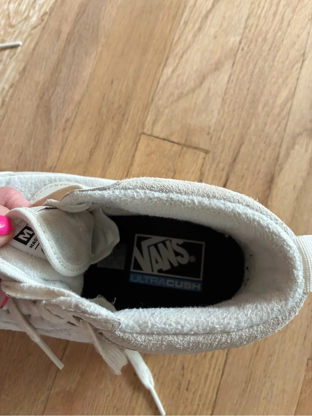 Vans Kids High-Top Suede Sneakers in Off-White